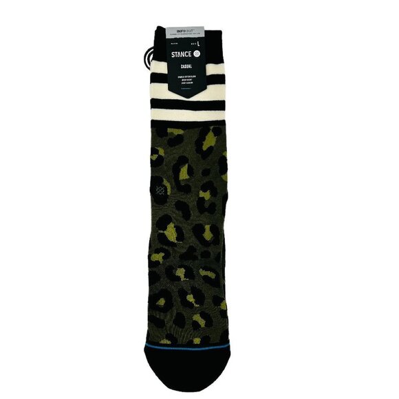 Stance Men's Leopard Stripe Crew Sock - Picture 1 of 7